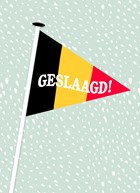 geslaagd met deze belgische vlag